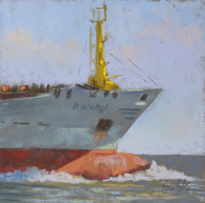 Pflug, 10 x 10 cm, Pastell, nicht mehr erhältlich