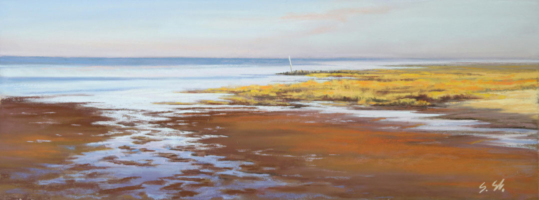 Das erste Licht, 15 x 40 cm, Pastell, nicht mehr erhältlich