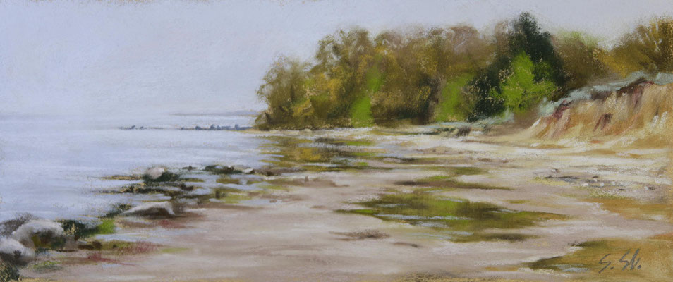 An den Neuendorfer Kiefern, 13 x 30 cm, Pastell