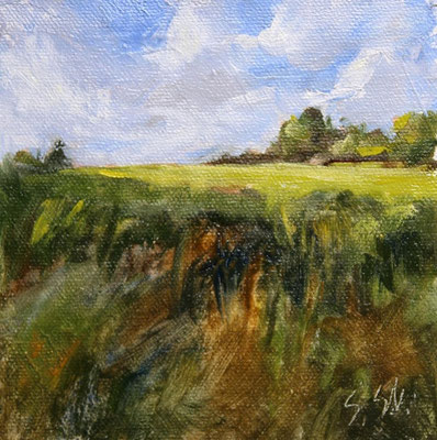 In den Wiesen, 11 x 11 cm, Öl