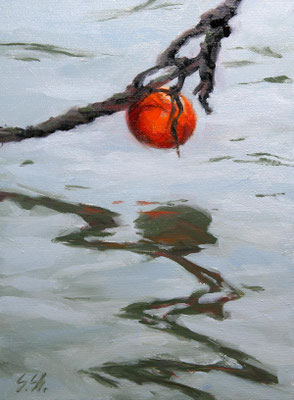 Baumeln, 18 x 24 cm, Öl