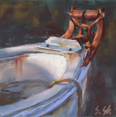 Rostbraun, 10 x 10 cm, Pastell