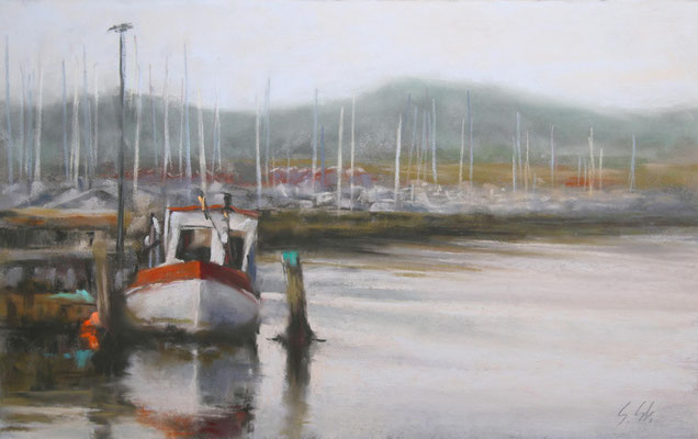 Schief und krumm, 20 x 32 cm, Pastell