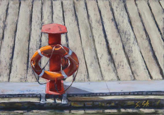 Die Rettung, 16 x 24 cm, Pastell, nicht mehr erhältlich