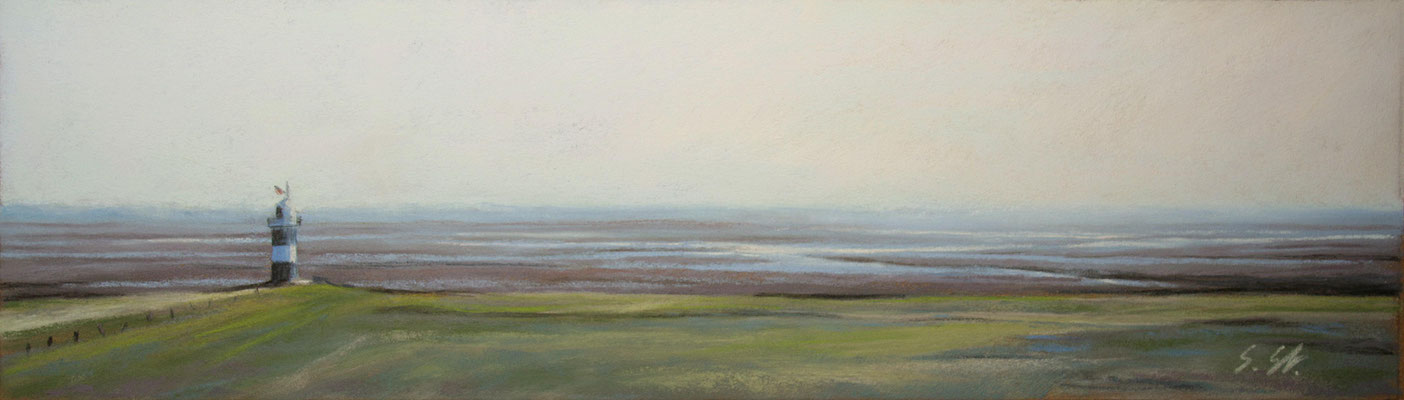 Auf weiter Flur, 12 x 42 cm, Pastell