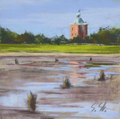Am Ziel, 10 x 10 cm, Pastell, nicht mehr erhältlich