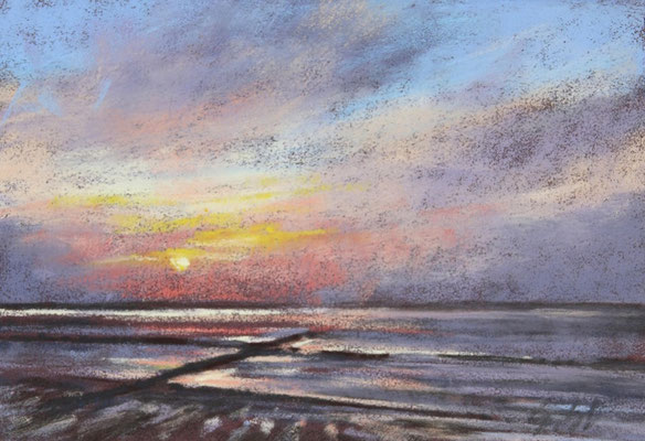 Fast vorbei, 10 x 15 cm, Pastell