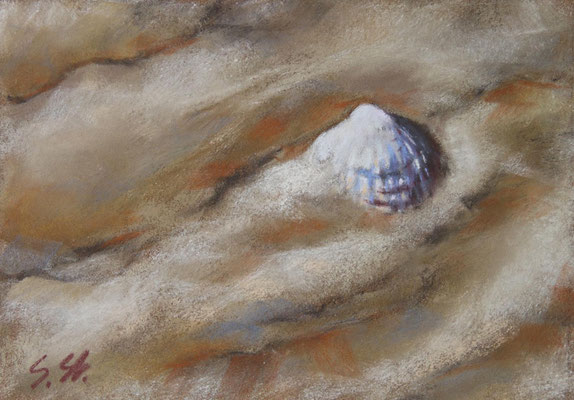 Am Boden III, 12 x 17 cm, Pastell