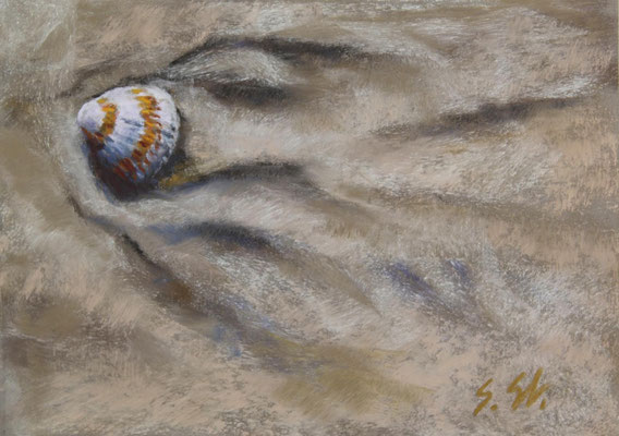 Am Boden VI, 12 x 17 cm, Pastell
