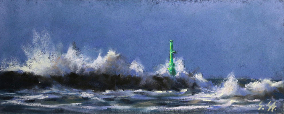 Zoltans Ankunft, 10 x 25 cm, Pastell, nicht mehr erhältlich
