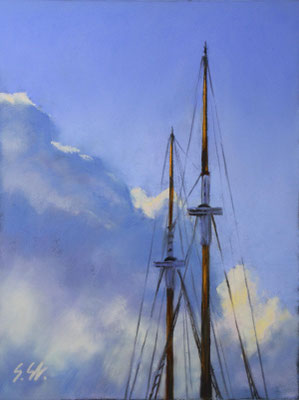 Sturm vorbei, 18 x 24 cm, Pastell