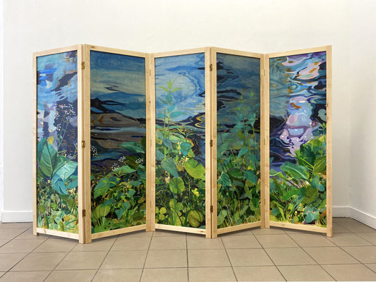 Alke Brinkmann, "Natura naturans / Terra", 160x250 cm, Mischtechnik auf Holz, 2020