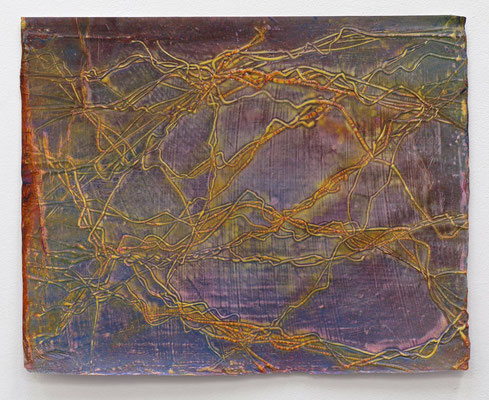 Enrico Niemann, Twist, 2019, Mischtechnik mit Acrylfarbe + Papier, 33 x 41 cm