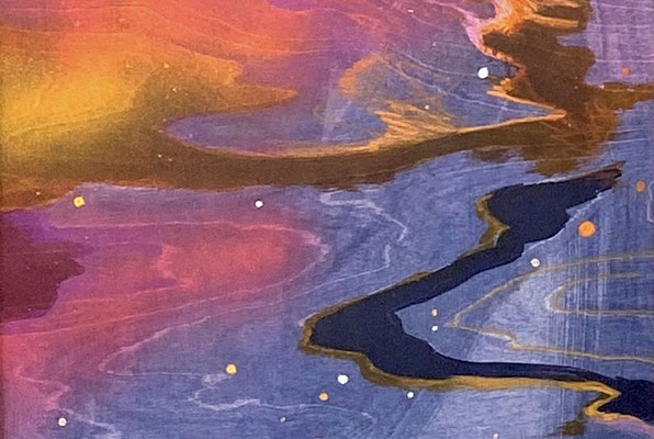 Alke Brinkmann, (Detail) "Natura naturans / Cielo", 160x250 cm, Mischtechnik auf Holz, 2020