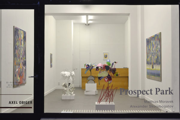 Prospect Park - Matthias Moravek I Alexander Skorobogatov . Ausstellungsansicht . Axel Obiger Berlin