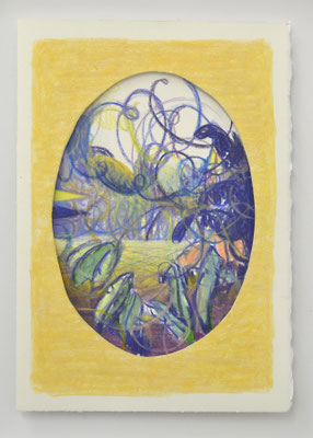 Matthias Moravek „Arabesque III“, Kreide auf Arches-Papier, 30x20 cm, 2021