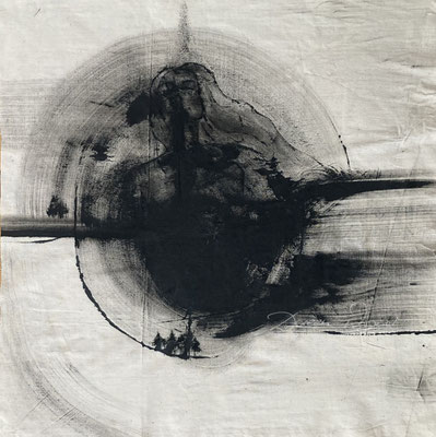 'width.no2' 2025. mixed media on linen. 71x71cm