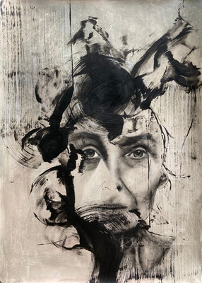 'remember.2.0' 2025. mixed media on paper. 50x70cm