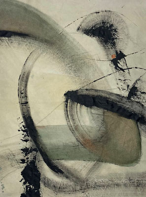 'energy.portal.II' 2024. mixed media on linen. 62x80cm