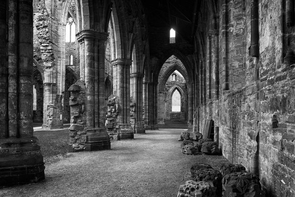 Tintern Abbey, Säulengang und Kapitele