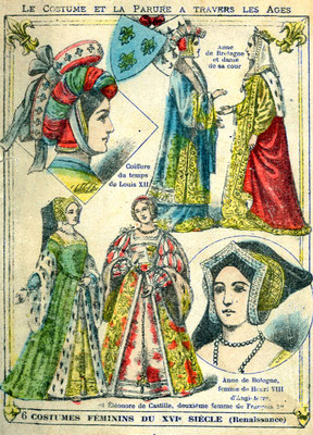  6 - Costumes féminins du XVIe siècle