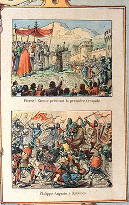 Pierre l'Ermite prêche la première croisade - Philippe-Auguste à Bouvines
