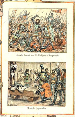 Jean Le Bon et on fils Philippe à Mauperthuis - Mort de Duguesclin
