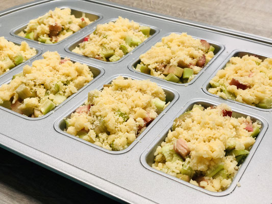 obenauf kommen die leckeren Streusel als Abschluss....