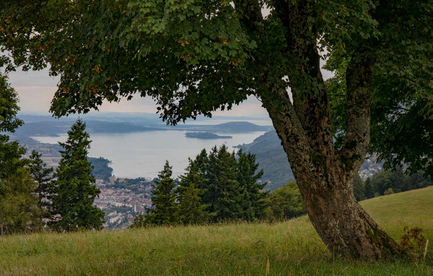 Blick vom Kurhaus Bözingeberg auf den Bielersee