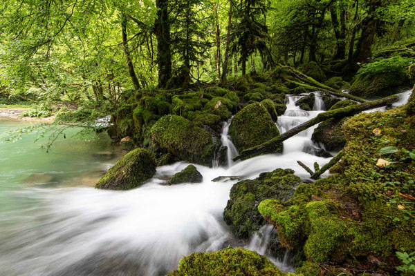 Les Blanches Fontaines in der Gorges du Pichoux bei Undervelier