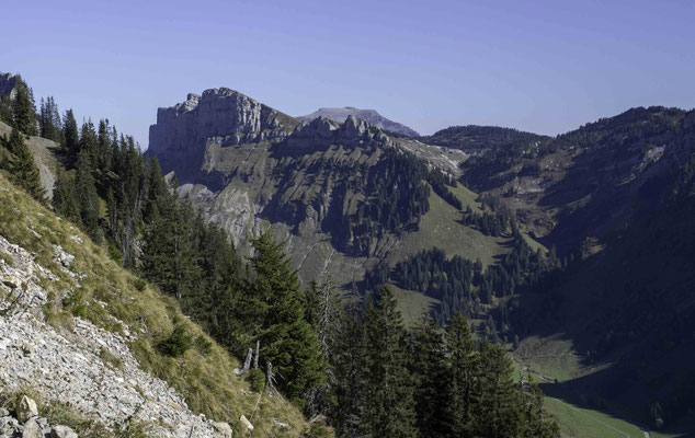 Die 7 Hengste, Im Hintergrund der Hohgant und das Seefeld bei Habkern