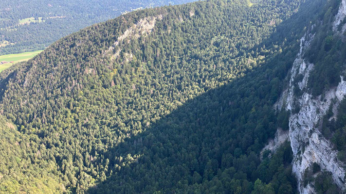 Blick hinunter in die La Combe Grède