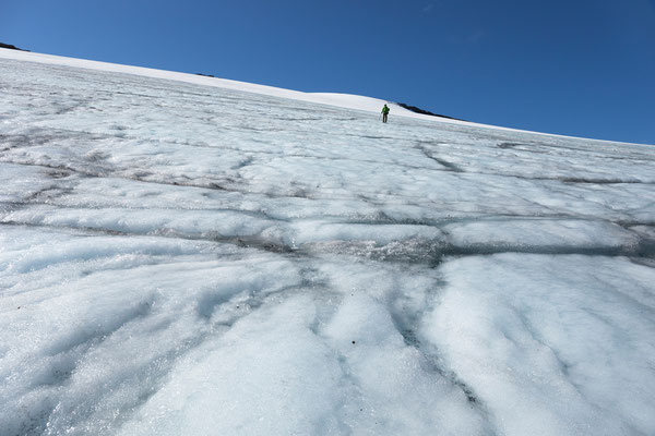 Abstieg auf dem Skårisen, Isfjellet