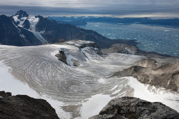 Blick auf Nuuk, Sermilik und Inlandeis,  P 1445