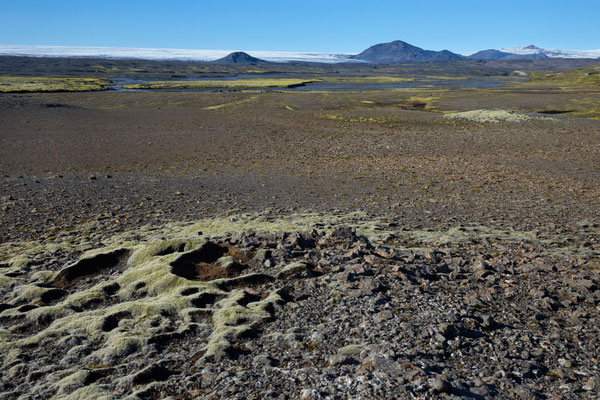 Djúpá mit Síðujökull und Hágöngur