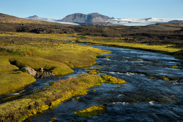 Guðlaug mit Geirvötur und Djúpárjökull