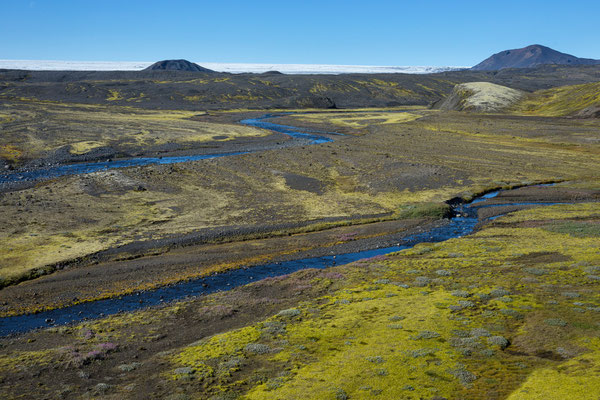 Djúpá mit Síðujökull und Hágöngur