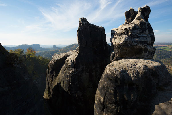 Langes Horn, hinten Torsteine und Falkenstein 