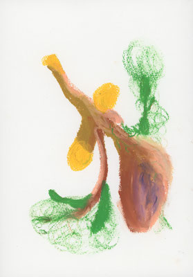 2024年1月30日, 紙にパステル, pastel on paper, 250x172mm, 2024/01/30