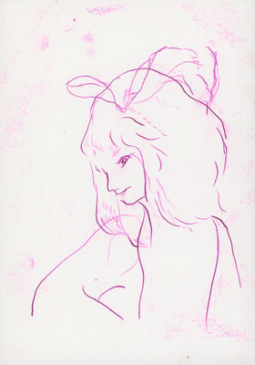 2012年2月17日b, 紙にカーボンインク/carbon ink on paper, 250x172mm, 2012/02/17b