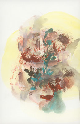 2022年12月18日, 紙にアクリル、水彩, acrylic and watercolor on paper, 204x132mm, 2022/12/12