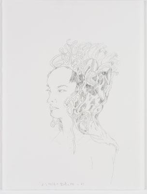 「ある物語の登場人物ー01」　”A character in a story-01”, pencil on paper, 378X283mm, 2008