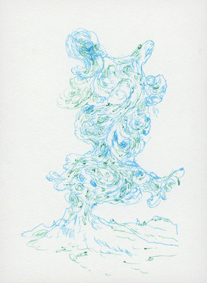 2022年12月9日, 紙にインク, ink on paper, 174x122mm, 2022/12/09