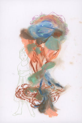 2024年9月13日, 紙にパステル、色鉛筆, pastel and colored pencil on paper, 229x152mm, 2024/09/13