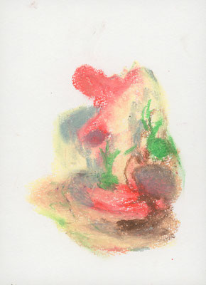 2018年6月3日, 紙にパステル/pastel on paper, 173x122mm, 2018/06/03