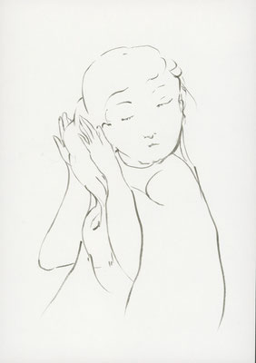 2016年3月4日, 紙にインク/ ink on paper, 250x172mm, 2016/03/04