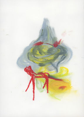 2024年1月16日, 紙にパステル, pastel on paper, 250x171mm, 2024/01/16