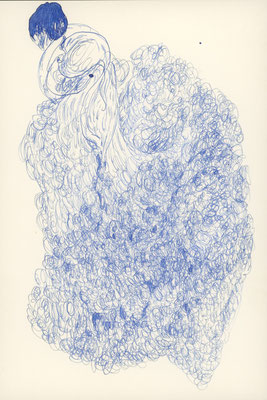 2011年9月8日b,  紙にインク/ink on paper, 225x157mm, 2011/09/08b
