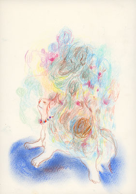 2022年1月27日, 紙にパステル,、色鉛筆, pastel and colored pencil on paper, 250x172mm, 2022/01/27