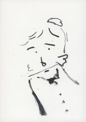 2014年9月24日, 紙にインク/ ink on paper, 250x172mm, 2014/09/24